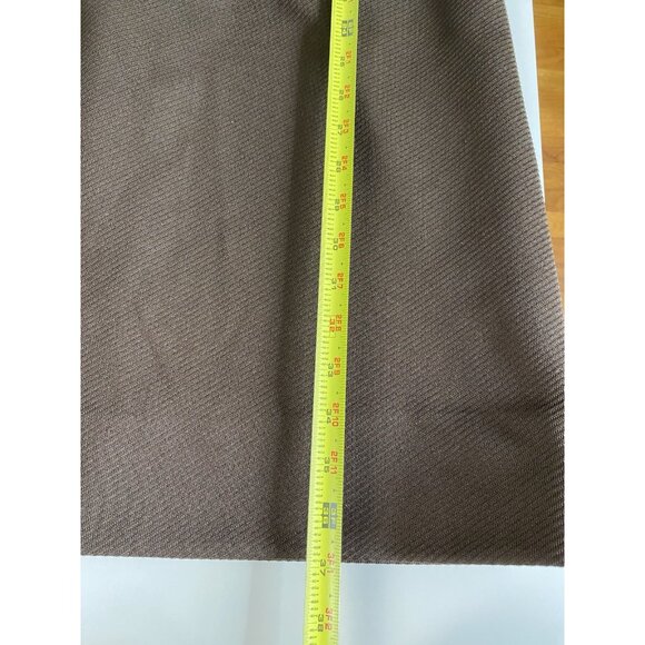 Vintage David Crystal Fashion Brown Short Sleeve Dress Size S 1960s Polyester - Picture 11 of 12